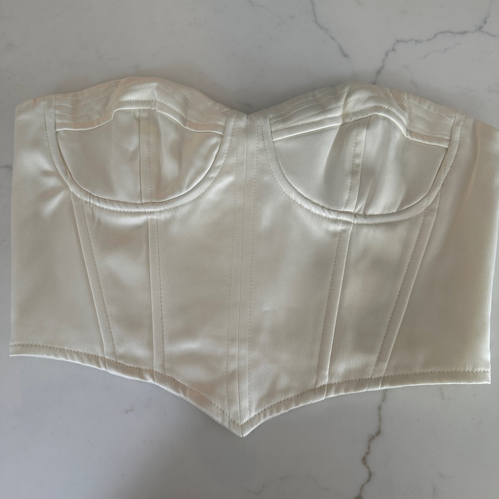 Forever 21 Cream Bustier Top